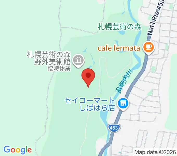札幌芸術の森アートホールの地図