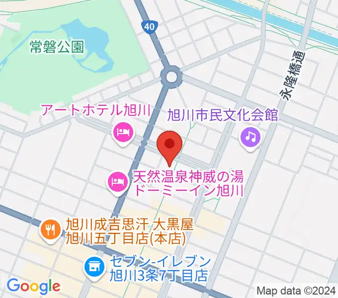 旭川カジノドライブの地図