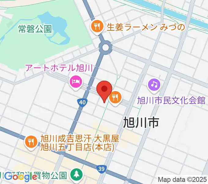 旭川カジノドライブの地図