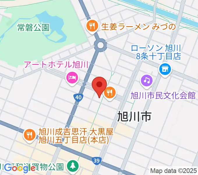 旭川カジノドライブの地図