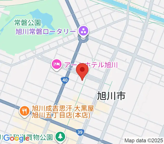 旭川カジノドライブの地図