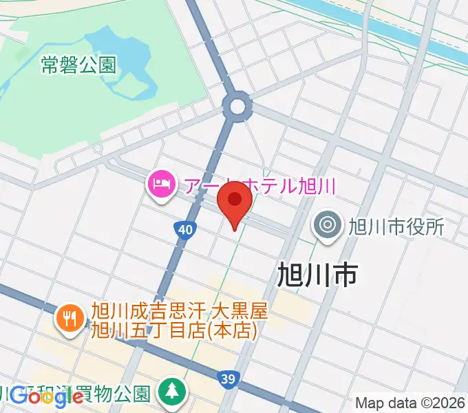 旭川カジノドライブの地図