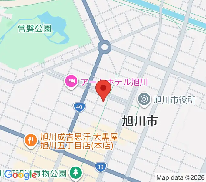 旭川カジノドライブの地図