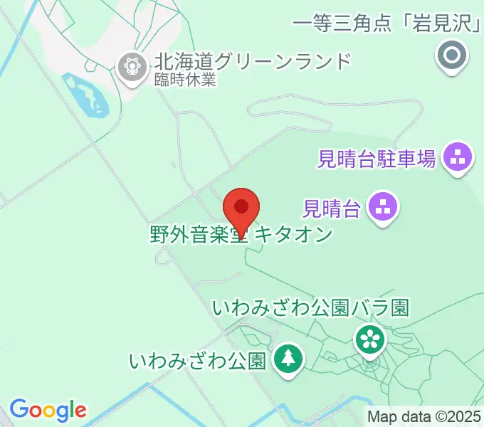 いわみざわ公園野外音楽堂キタオンの地図