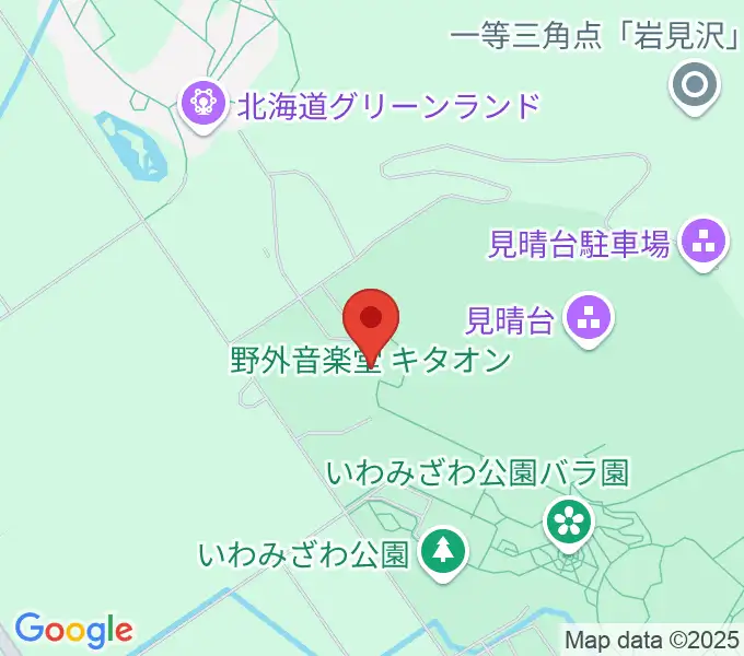 いわみざわ公園野外音楽堂キタオンの地図