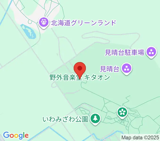 いわみざわ公園野外音楽堂キタオンの地図