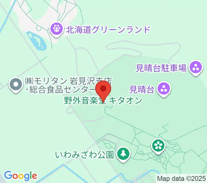 いわみざわ公園野外音楽堂キタオンの地図