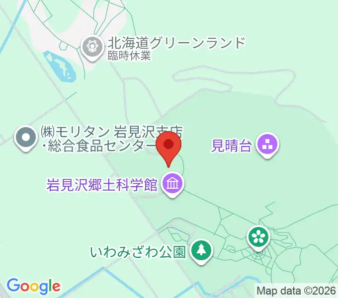 いわみざわ公園野外音楽堂キタオンの地図