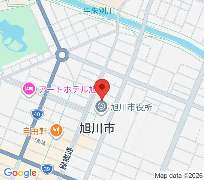 旭川市民文化会館の地図
