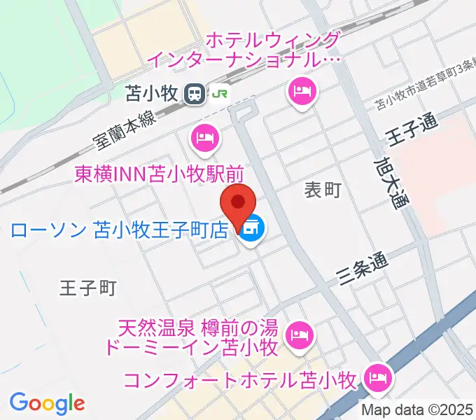 苫小牧エルキューブの地図