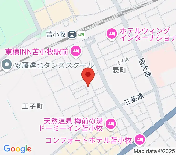 苫小牧エルキューブの地図