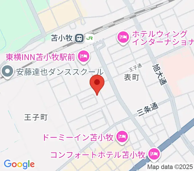 苫小牧エルキューブの地図