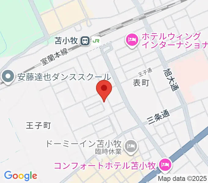 苫小牧エルキューブの地図