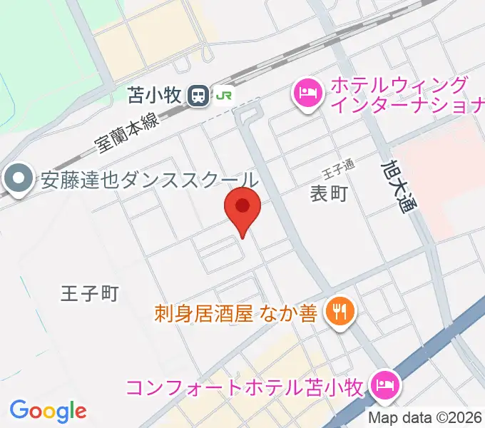 苫小牧エルキューブの地図