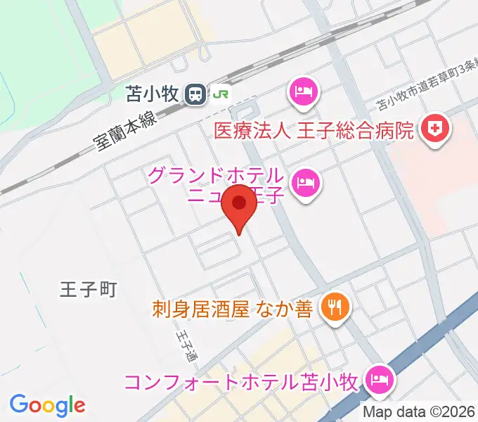 苫小牧エルキューブの地図