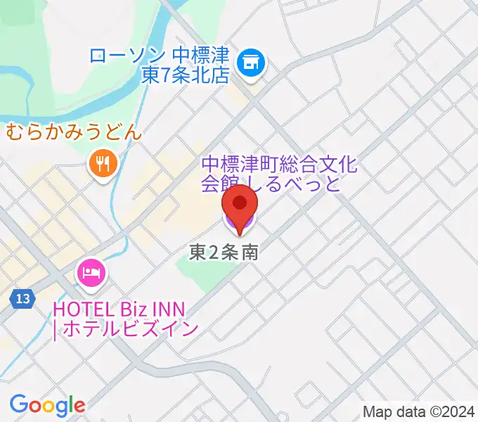 中標津町総合文化会館の地図