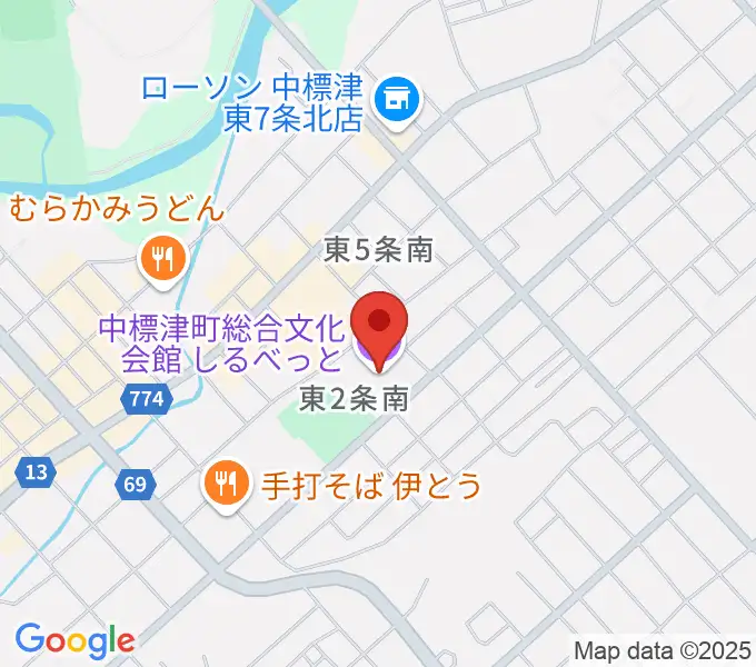 中標津町総合文化会館の地図