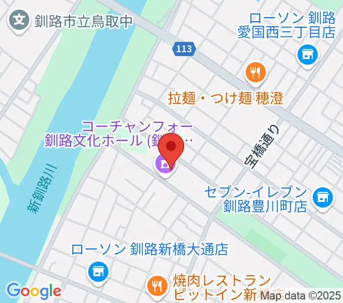 コーチャンフォー釧路文化ホールの地図