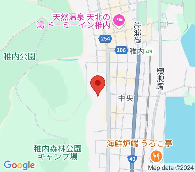 稚内総合文化センターの地図