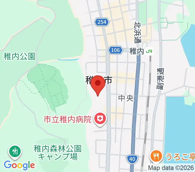 稚内総合文化センターの地図