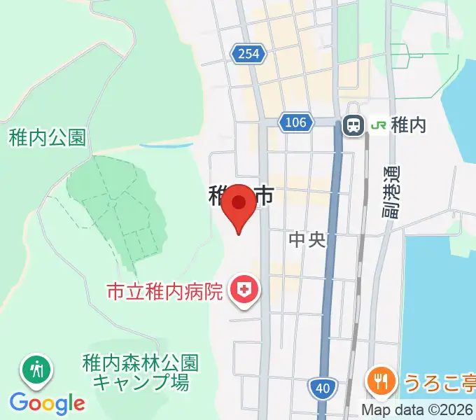 稚内総合文化センターの地図