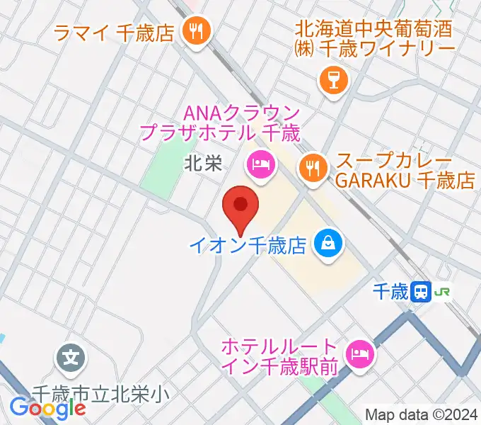 千歳市民文化センター 北ガス文化ホールの地図