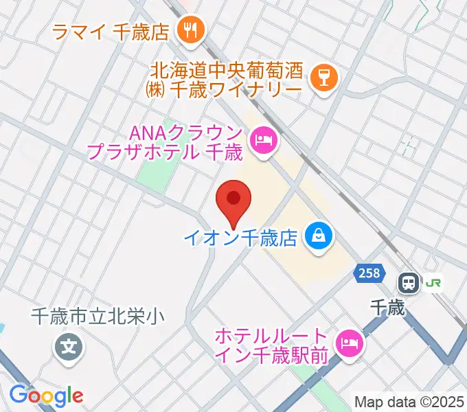 北ガス文化ホールの地図