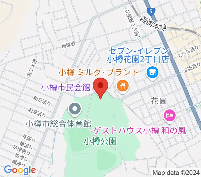 小樽市民会館の地図