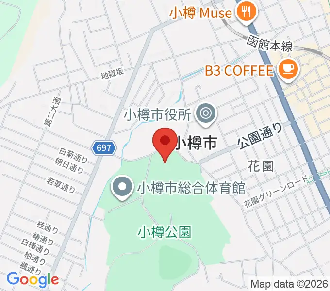 小樽市民会館の地図