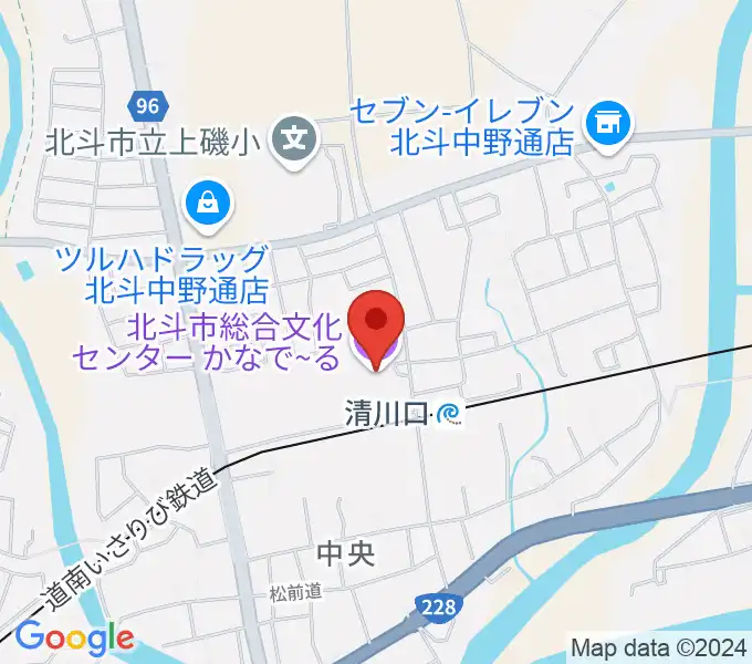 北斗市総合文化センター かなでーるの地図