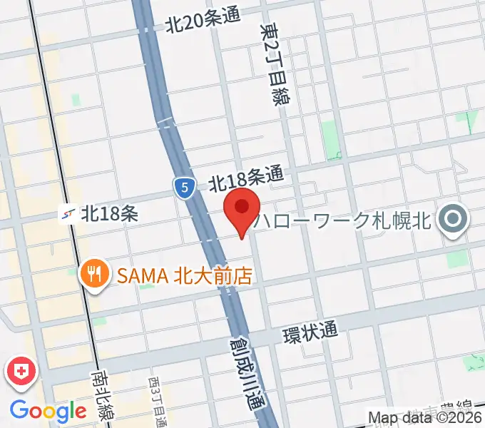 札幌161倉庫の地図