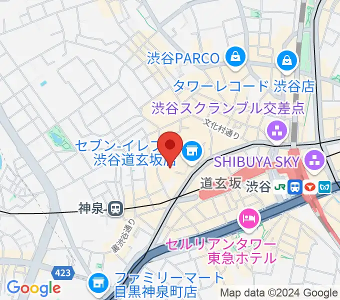 渋谷七面鳥の地図