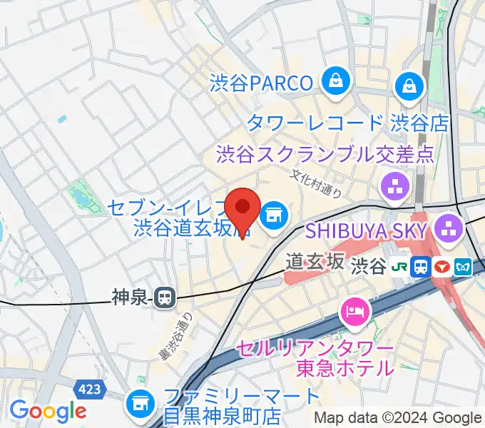 渋谷七面鳥の地図