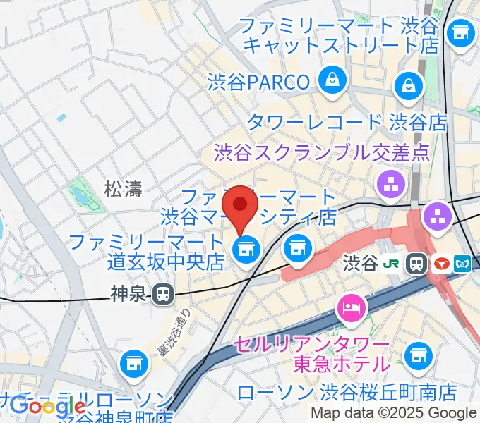渋谷七面鳥の地図
