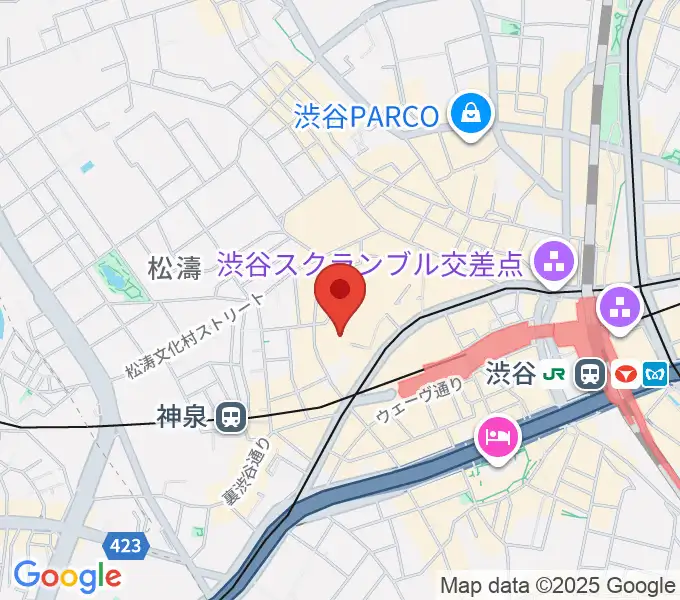 渋谷七面鳥の地図