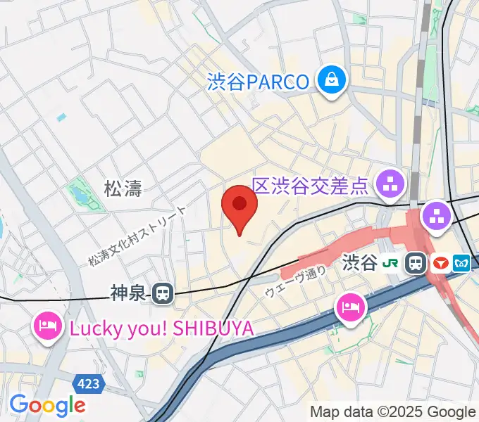 渋谷七面鳥の地図