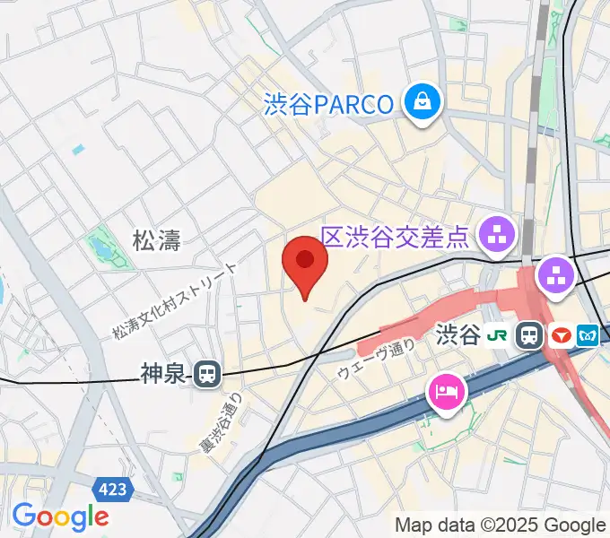 渋谷七面鳥の地図