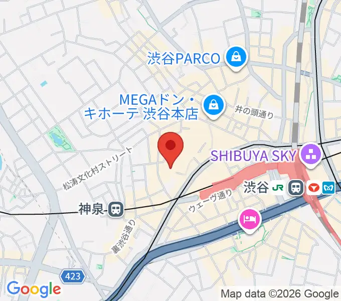渋谷七面鳥の地図