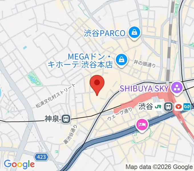 渋谷七面鳥の地図