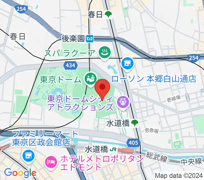 東京ドームの地図