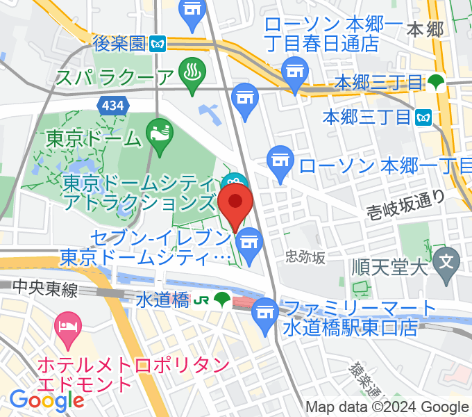 東京ドームシティホールの場所