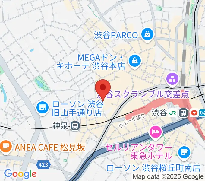 渋谷Spotify O-EASTの地図