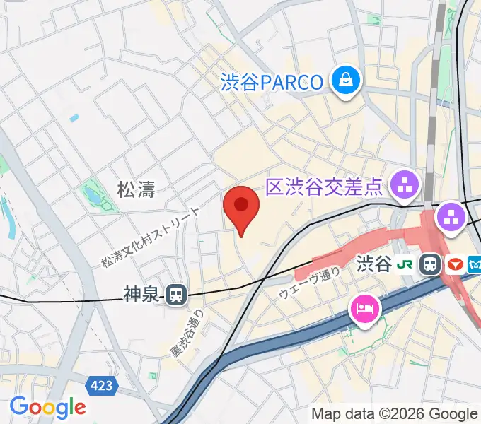 渋谷Spotify O-EASTの地図