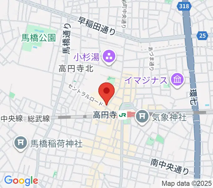 高円寺アフターアワーズの地図