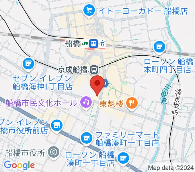 伊藤楽器 船橋本店の地図