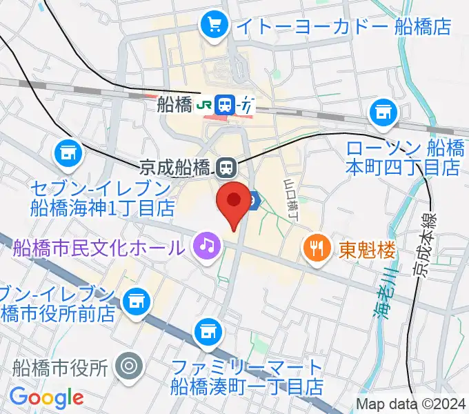 伊藤楽器 船橋本店の地図