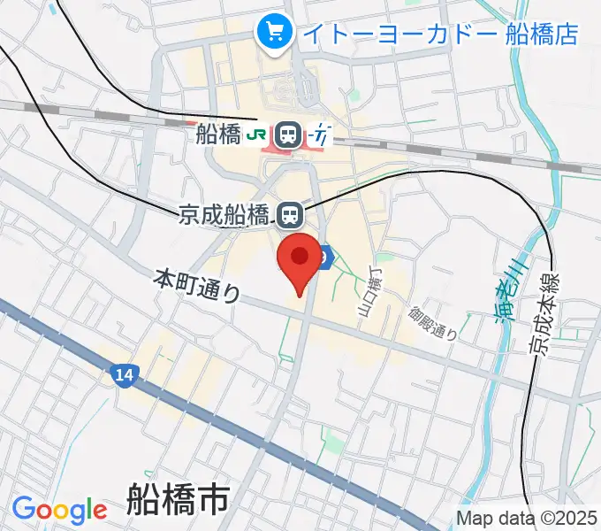 伊藤楽器 マイスター船橋の地図