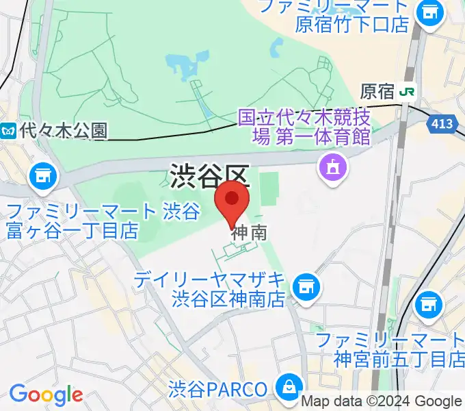 NHKホールの地図