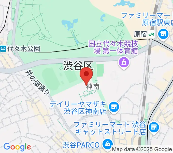 NHKホールの地図