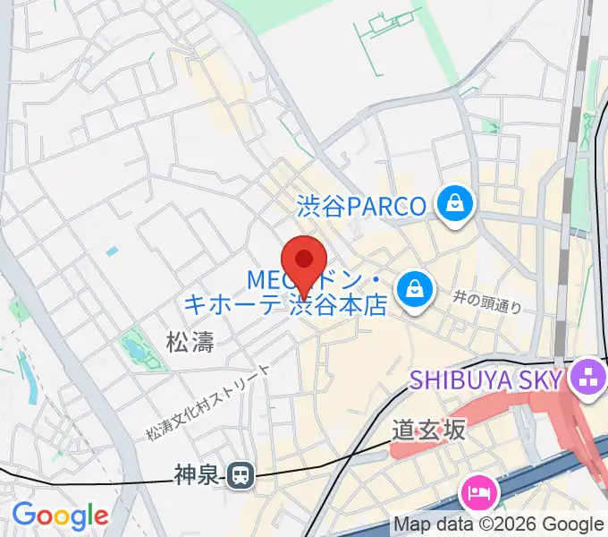 Bunkamuraオーチャードホールの地図